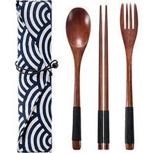 Load image into Gallery viewer, Set of 2 Wooden Reusable Flatware